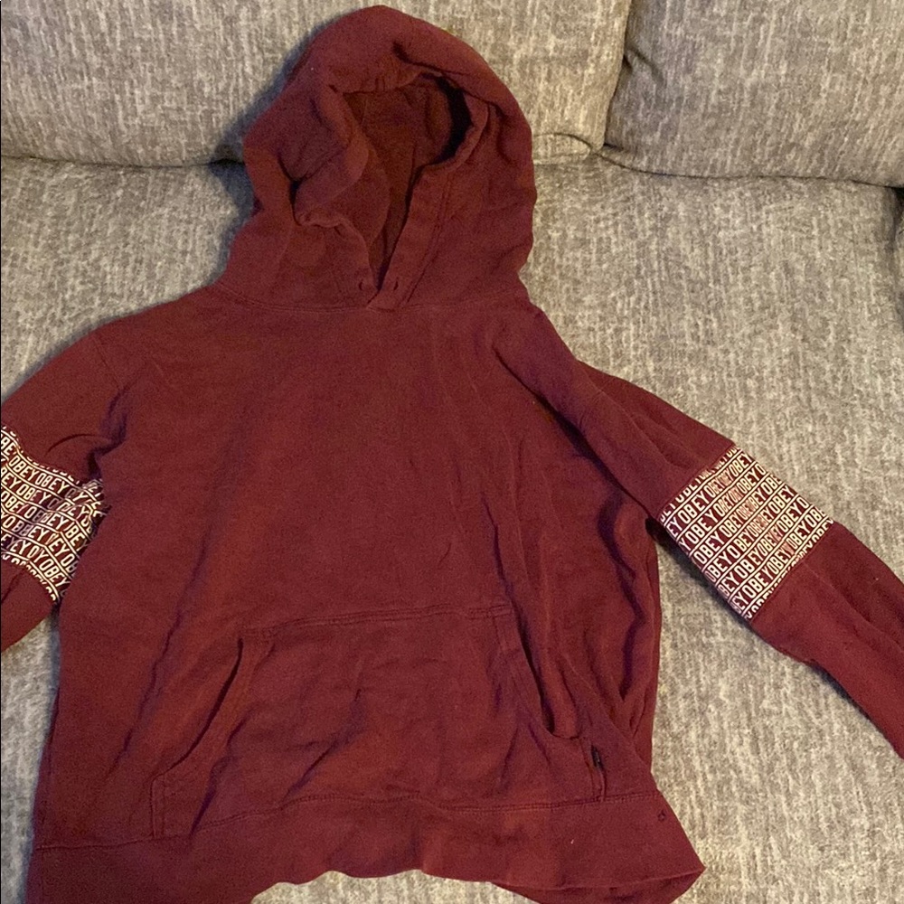 Obey Maroon Hoodie